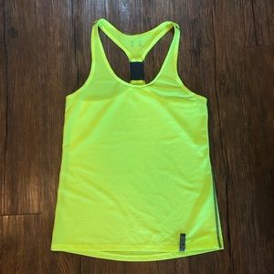 Neon yellow workout tank